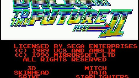 Back to the Future Part II - Sega Master System (1991)