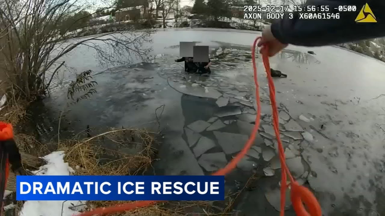 'They are in the water': Body camera video shows police rescuing girls ...
