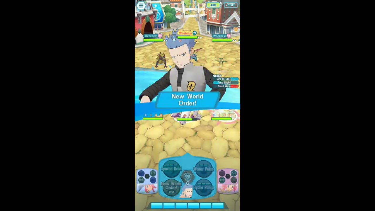 Pokemon Masters - Dazzling Dizzying Battle Stage Event - 3v9 with Palkia, Dusknoir, Swanna