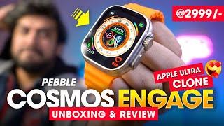 Besharam *Apple Watch Ultra CLONE*⚡️ PEBBLE COSMOS ENGAGE Smartwatch Review!