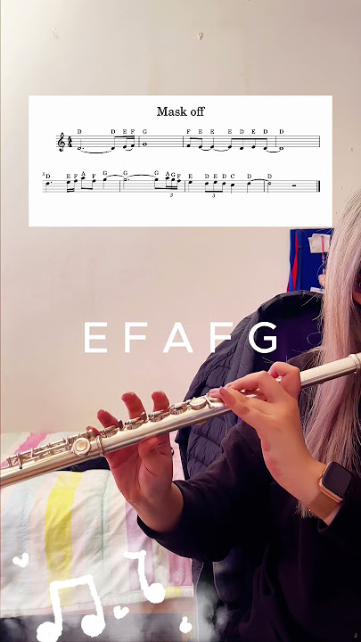 Mask off | flute tutorial |sheet music music notes