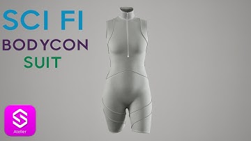 How to make a SCI FI BODYCON SUIT with STYLE 3D #style3d #fashion #marvelousdesigner #clo3d