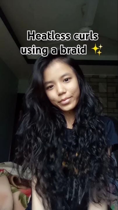  Heatless curls using a braid #hairtutorial #longhair #hair #hack # ...