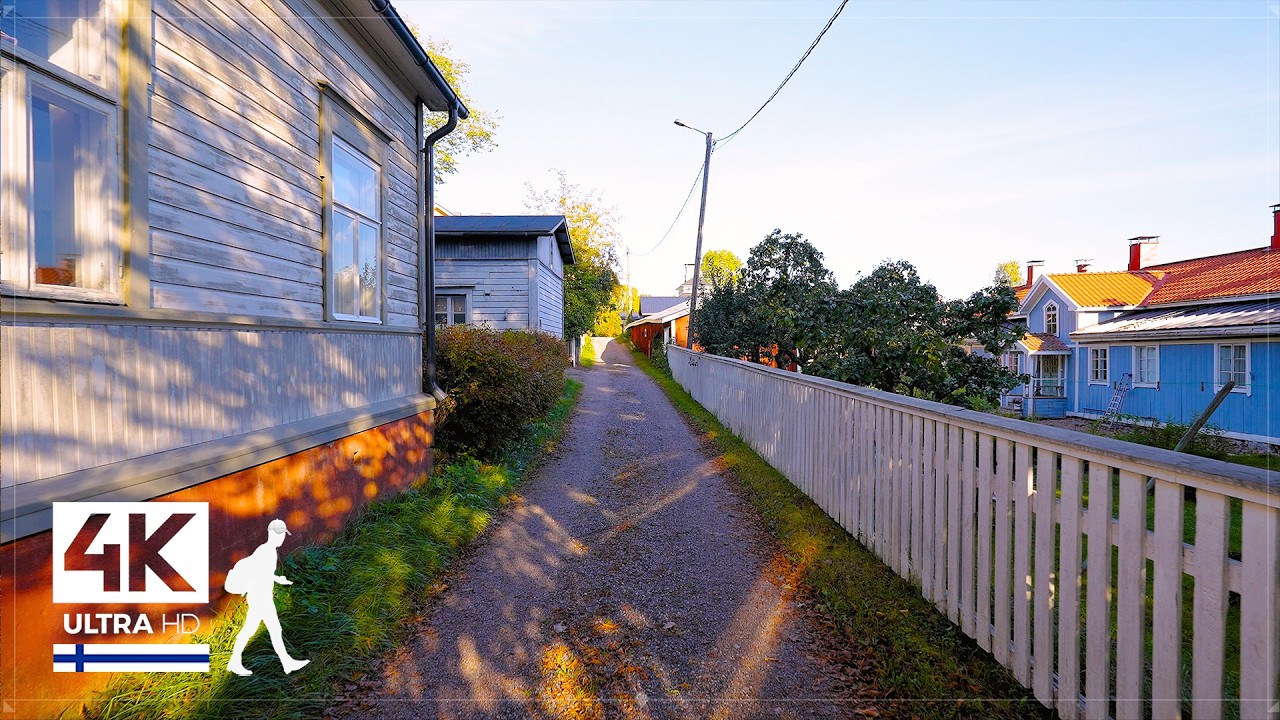 Прогулка по Ловийсе: прогулка ранним осенним утром в Финляндии - Slow TV 4K