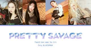 (A.I. Cover) TWICE(NY, MM, JH, CY)  - Pretty Savage (Orig. BLACKPINK) Resimi