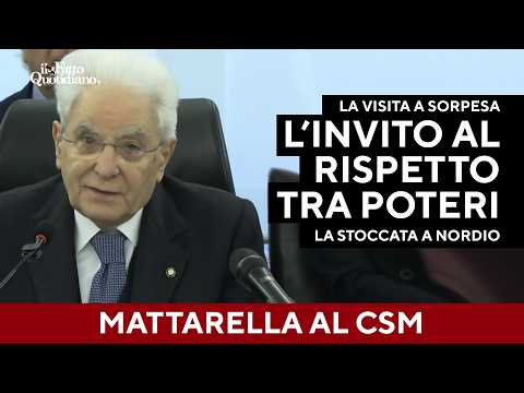 Video Mattarella al Csm: Prima volta in 11 anni. Necessario sottolineare il suo ruolo di rilievo