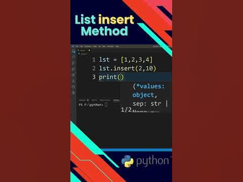 Python List Program | List Insert Method | #shorts - YouTube
