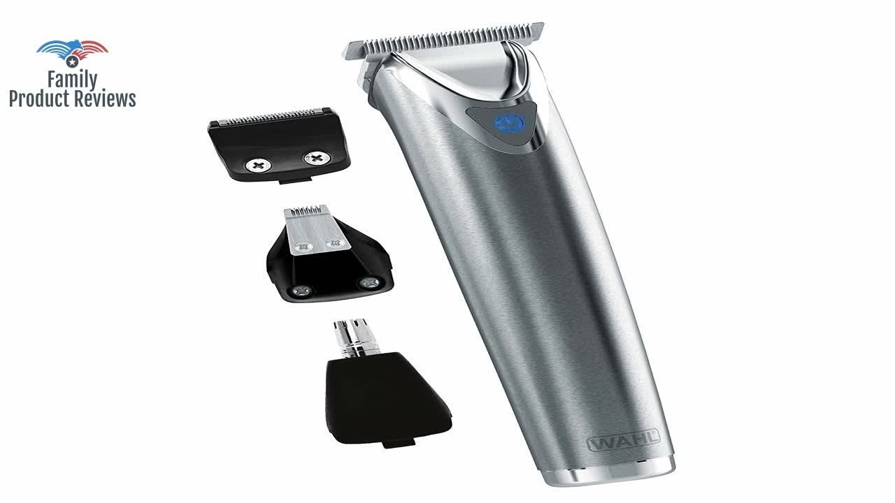 Wahl Stainless Steel Lithium Ion Beard Trimmer for Men Hair Clippers Brushed Stainless Steel Lithium-ion 2.0 Trimmer