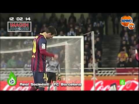 Messi Vomitando Real Sociedad Barcelona (12/02/14)