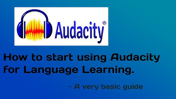 Basic Audacity Tutorial for Practicing English (or any language!)