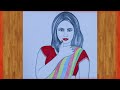 😱WOW💘VERY BEAUTIFL WOMEN COLORFUL SKETCH FOR BEGINNERS💘MIND BLOWING WOMEN DRAWING CHALLENGE NOW