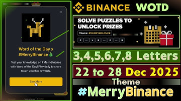 22 to 28 December 2025 | Binance Word of the Day | #MerryBinance Theme