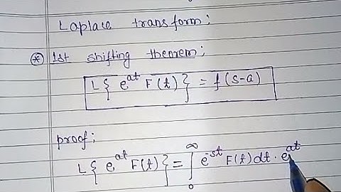 First and second shifting theorem of laplace transform with proof in hindi