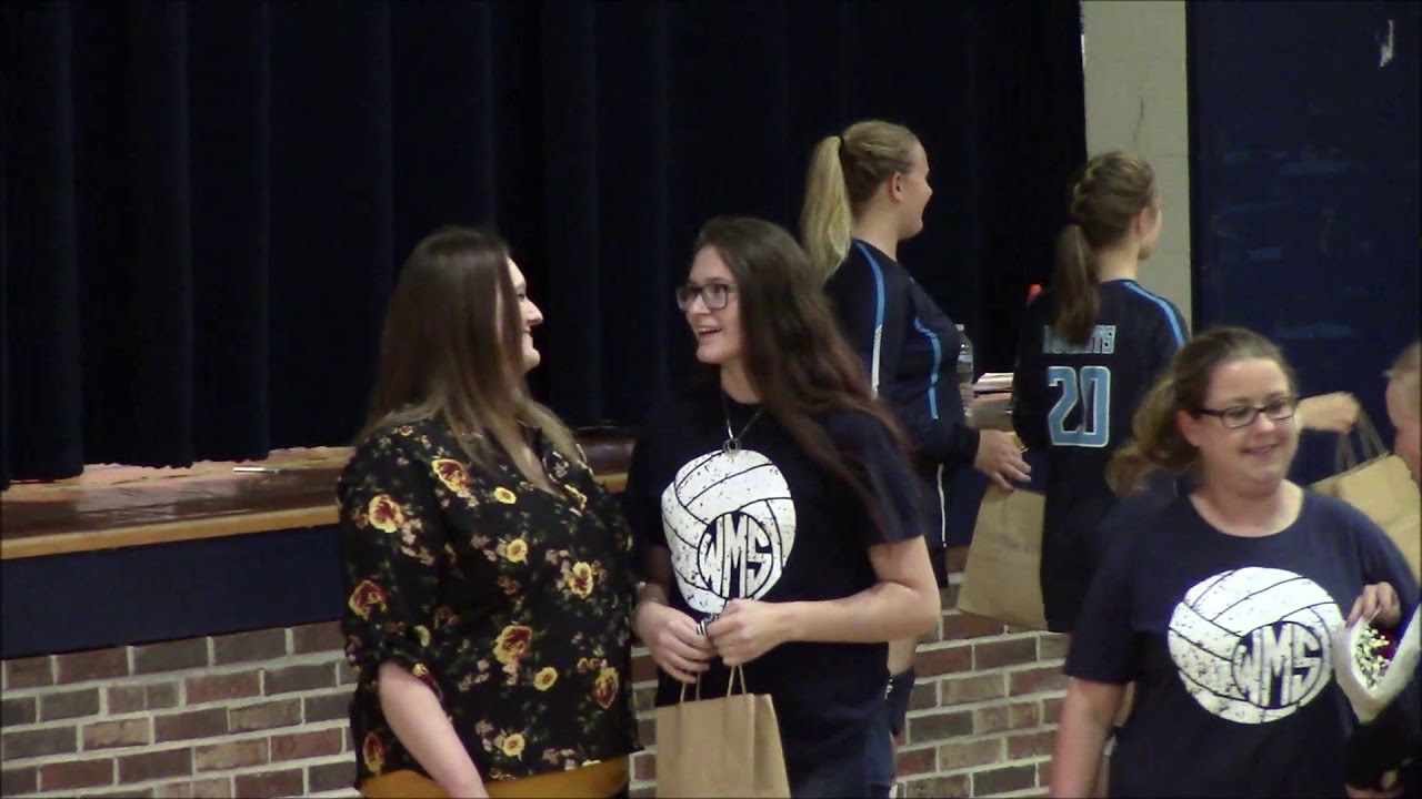 WMS Volleyball 9-18-18-8th Grade Recognition - YouTube