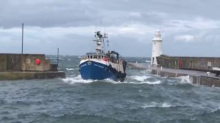 Storm Hector Macduff Harbour