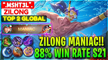 Zilong MANIAC!!  88% Win Rate S21 [ Top 2 Global Zilong ] “.Msht3l”. - Mobile Legends