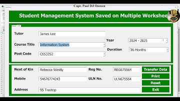 How to Create a Multiple Data Entry Form and Worksheet in Excel using VBA - Part 3 of 3