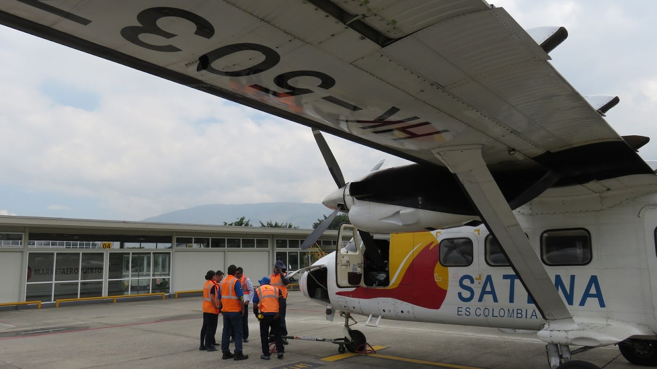 SATENA Y-12E - Flight from Medellin Olaya Herrera (EOH) - Bahia Solano José  Celestino (BSC) Colombia