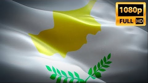 Cyprus flag video waving in wind. Realistic Cypriot Flag background