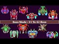 Galaxy attack alien shooter  boss mode level 31 to 42  all bosses  zambario gamers