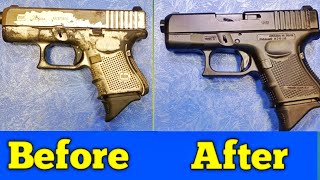 9mm Glock pistol Restoration after and before  gun restoration