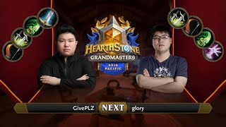 GivePLZ vs glory | 2021 Hearthstone Grandmasters Asia-Pacific | Initial | Season 2 | Playoffs