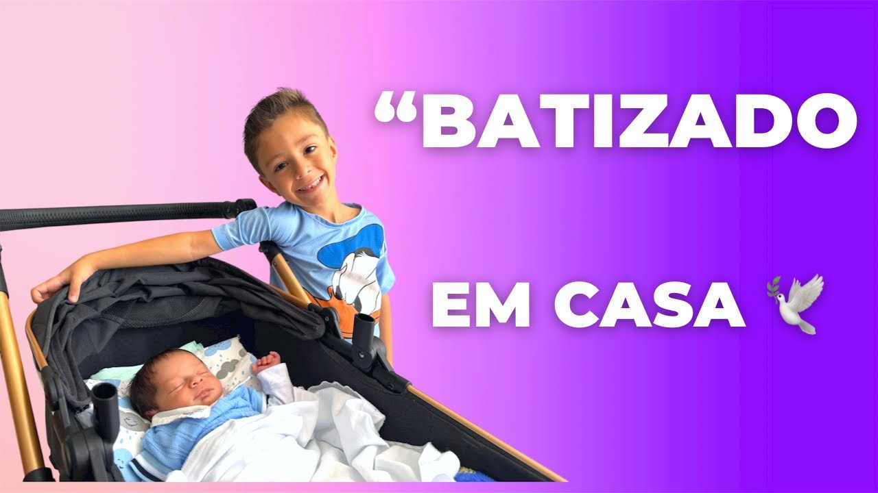 VLOG BATIZADO DO BEBÊ SIMPLES EM CASA 🕊️!