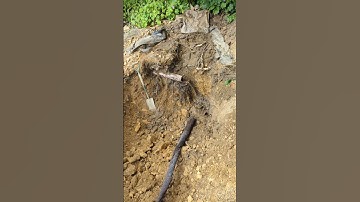 we got called out to a blocked soakaway this what we found 👌👍