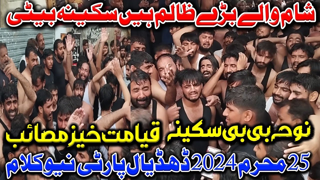 Dhudial Party New Noha | Sham Waly Bare Zalim Hain Sakina Beti | 25 Muharram 2024 |Bibi Sakina Nohay