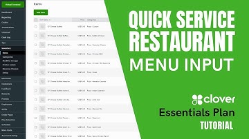 How to Format & Upload a Menu to Clover Dashboard (Clover Essentials Plan)