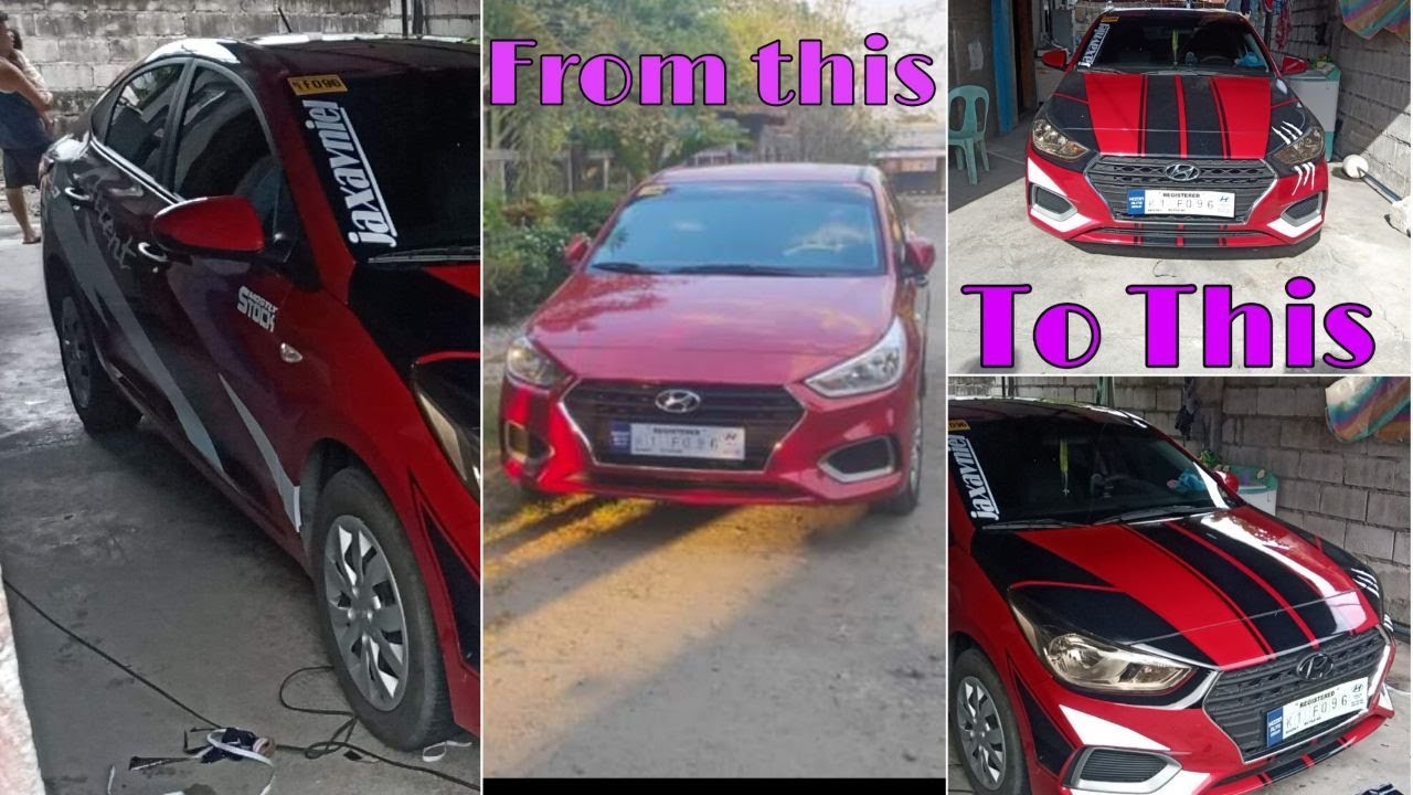 PERSONALIZED & CUSTOMIZED STICKER for Hyundai accent 2020 (DIY CUT