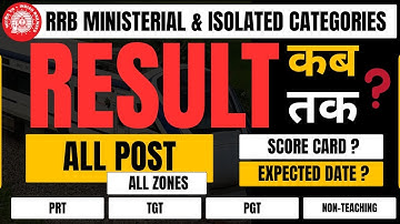 RRB CEN 07/2024 Result Date? | Scorecard | Latest Update |  Ministerial & Isolated Categories |