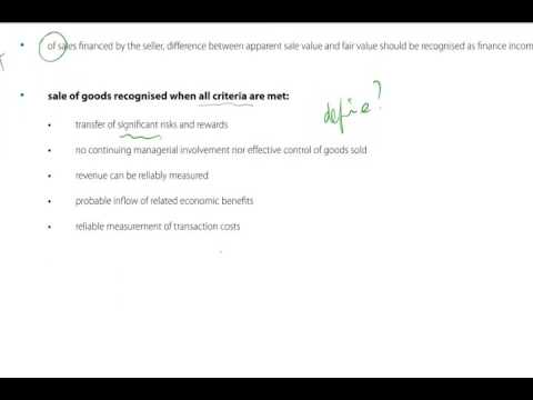 ACCA F7 IAS 18 Revenue - ACCA F7 IAS 18 Revenue
