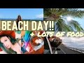 BEACH DAY!! + LOTS OF FOOD | #VlogVentures