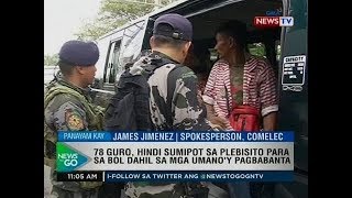 NTG: For the record: James Jimenez, Spokesperson, COMELEC