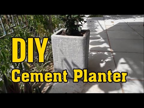 Simple Styrofoam Cement Planter DIY Tutorial