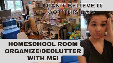 * EXTREME * CLEAN & ORGANIZE HOMESCHOOL ROOM WITH ME! HUGE HOMESCHOOL AREA DECLUTTER