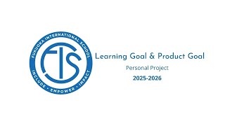 Setting Learning & Product Goals for the Personal Project