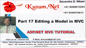 Part 17 Editing a Model in MVC || ASP.NET MVC TUTORIAL
