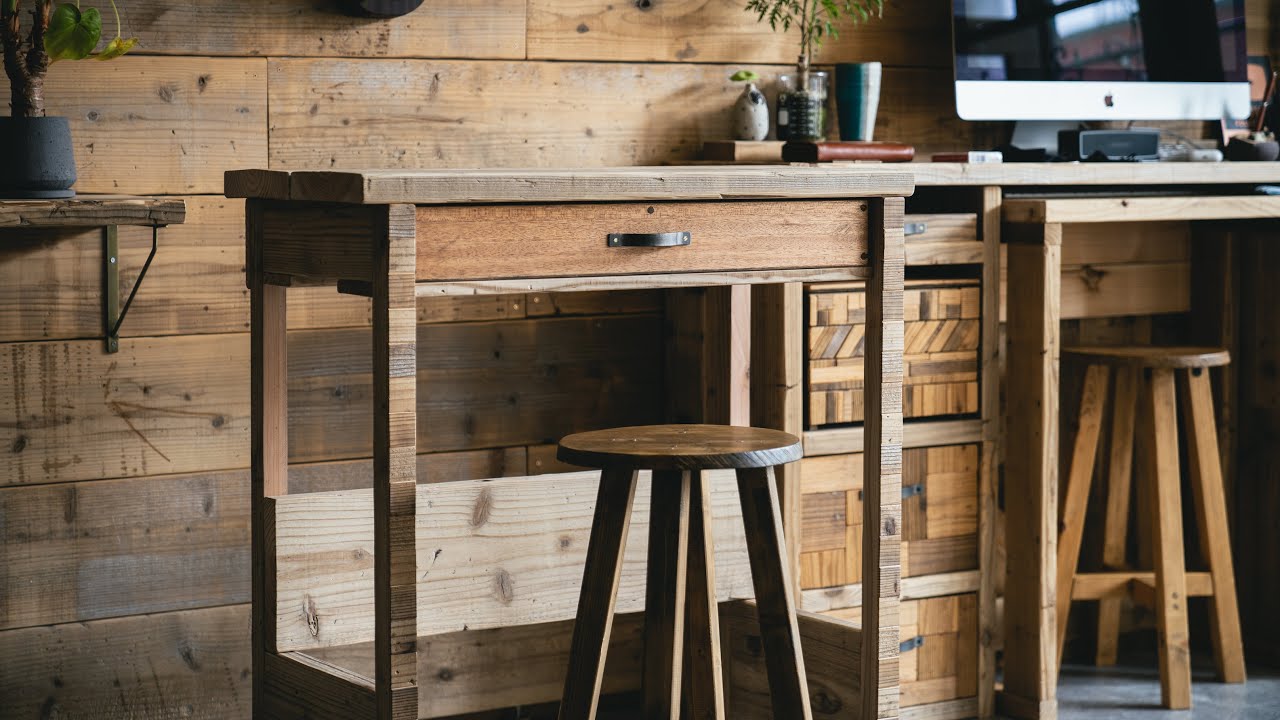 SUIZAN-彗斬-でつくる古材の作業机