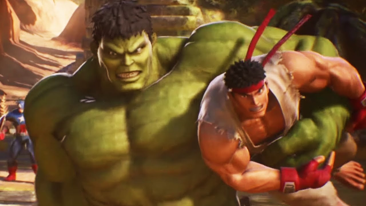 Hulk And Ryu Team Fight Scene Marvel Vs Capcom Infinite