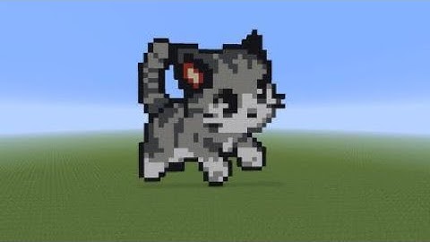 How to make a Cute Cat pixel art in Minecraft