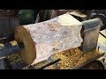 Woodworking Technique Extremely Fast Special Skill - Carpenter Working With Wood Lathe, Magic Hands