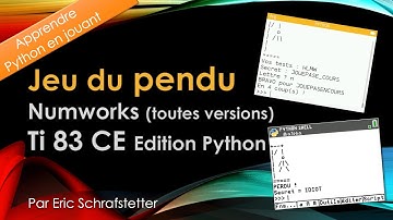 Jeu du Pendu sur Numworks et Ti 83 Edition Python