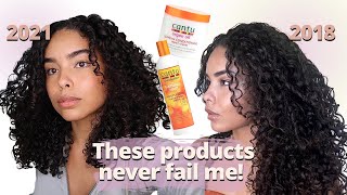I FOLLOWED MY CURLY HAIR ROUTINE FROM 2018! Cantu Curly Hair Routine