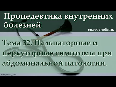 Тема 32. Пальпаторные и перкуторные симптомы при абдоминальной патологии.