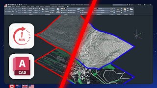 AutoCAD - Generate 2D and 3D Contour Lines in AutoCAD in 1 Minute (Free TopoExport Data)