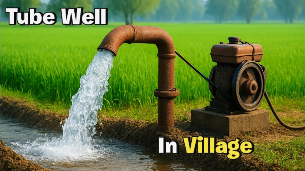 How a Tube Well Works in the Village | Traditional Water Pump System Explained