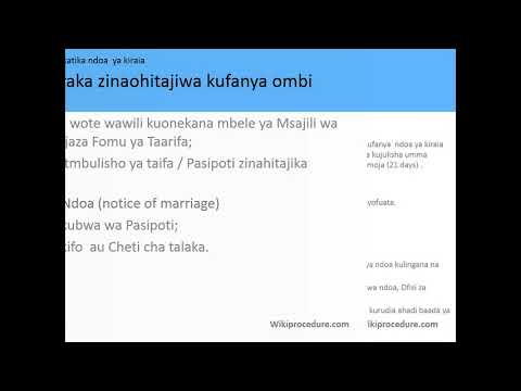 Video: Jinsi Ya Kudhibitisha Ndoa Ya Kiraia