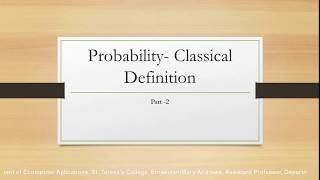 Celebrity Probability-Part 2 (Classical Definition) Wealth